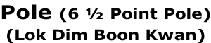Pole (6 ½ Point Pole) (Lok Dim Boon Kwan)